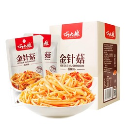 Latiao, Spicy Strip Series, 辣条系列, Flammulina, Snack Food, Small Package, Small Snacks, Spicy Enoki Mushroom, 440g, 20 packets in total.