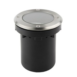 LICHT DISCOUNT LED Recessed Floor Spotlight Garden Spot Round Outdoor IP65 3 Watt Neutral White 230 V GU10 with Through Wiring for Further Grinding from Light to Light