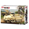 Sluban M38-B0695 WWII-SD.KFZ. 251 Half-Track K18 105MM Cannon, Multi Color