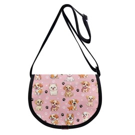 HELLHERO Puppy Dog Small Crossbody Purse for Girls Crossbody Bags Ages 5-7 6-8 10-12 Kids Pocketbook Shoulder Wallets Cross Over Bag Travel Holiday Weekend Trip Shopping