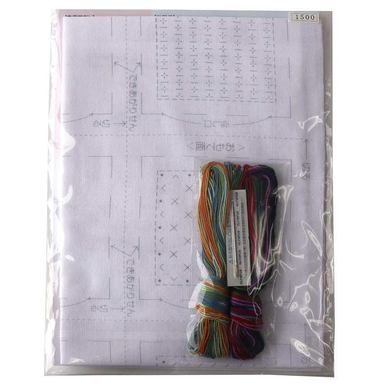 Olympus Thread Kugurizashi Sashiko Embroidery Kit Coasters White Pack of