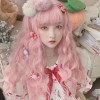 generic Cosplay De Peluca Larga Ondulada Rosa De Lady