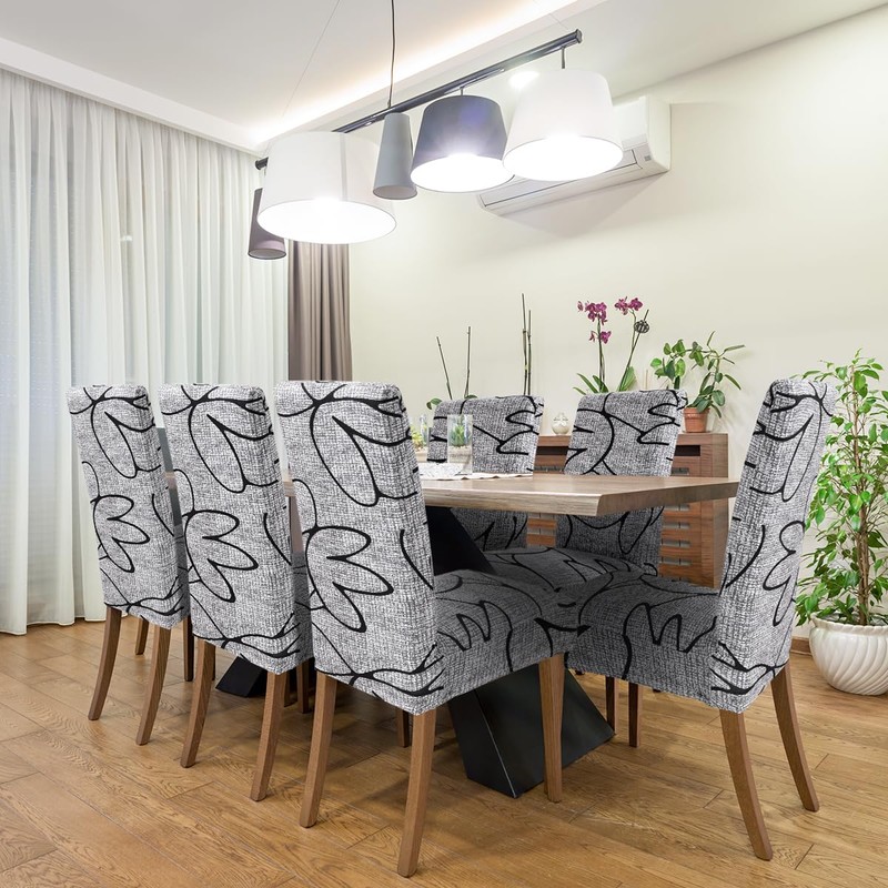 Zindoo Stretch Chair Covers for Dining Room, High Back Dining