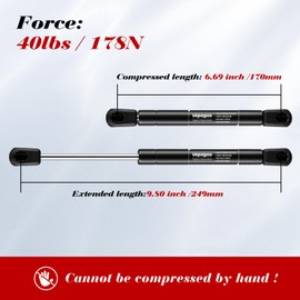C16-20553 10 Inches 40 Lb/178N Gas Shocks Struts Lift Supports Compatible with Truck Pickup Tool Box Lid RV Door, Set of 2 Vepagoo