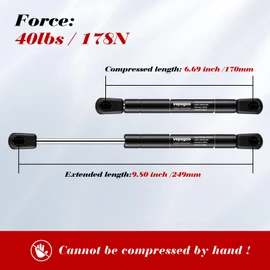 C16-20553 10 Inches 40 Lb/178N Gas Shocks Struts Lift Supports Compatible with Truck Pickup Tool Box Lid RV Door, Set of 2 Vepagoo