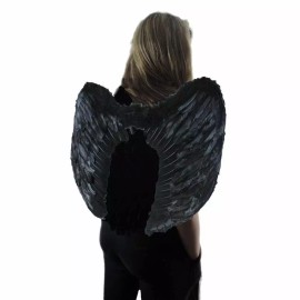 Novelty Giant Black Feather Fairy Godmother Angel Devil Wings LARP Cosplay