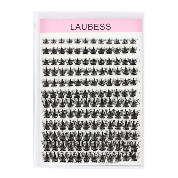 Lash Clusters Fluffy LAUBESS Eyelash Clusters Individual Lashes Mixed Cluster