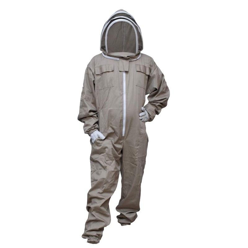 MS Bee Suit Cotton Beekeeper Suit with Fencing Veil One