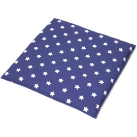 Linseed Cushion 24 x 24 cm Stars Blue - Small Grain Cushion as Heat Cushion & Cold Cushion