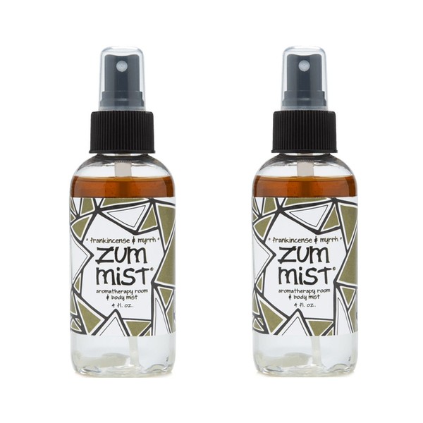 Zum Mist Room and Body Spray - Frankincense and Myrrh - 4 fl oz (2 Pack)