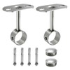 sourcing map 2 Pcs Ceiling Mount Bracket, Wardrobe Pipe Bracket,