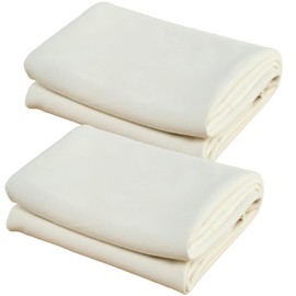 BloomSesame Natural Chamois Car Wash Chamois Cloth, Regular Shape, 15.7 x 25.6 inches (40 x 65 cm), 2 Pieces