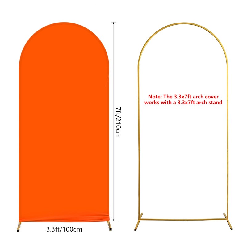AIBIIN 9.5 x 1.8 m Orange Arch Backdrop for Wedding