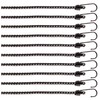 com-four® 10-piece set of rubber straps with reflective strips -