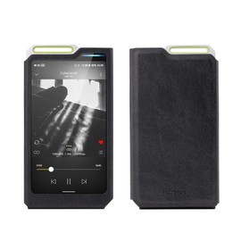 MITER Case for HiBy R4, Handmade Artificial PU Leather Cover for hibyr4 (Black)