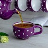City to Cottage Purple and White Polka Dot Spotty Designer
