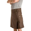 Damn Near Kilt 'Em Men's Stowaway Utility Kilt Small Brown