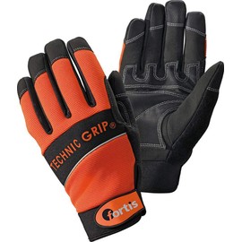 Format 4317784785365 – Handschuh technicgrip. Gr. 10. Orange/schwarz. Fortis