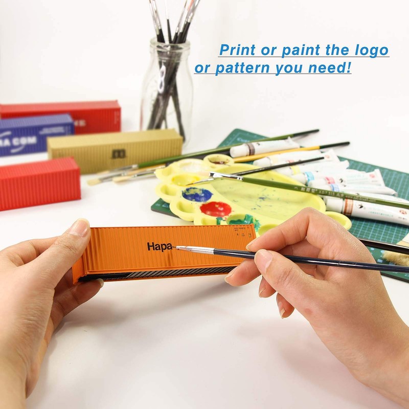 3pcs HO Scale Undecorated 40' (ft) Shipping Containers 1:87 Deep