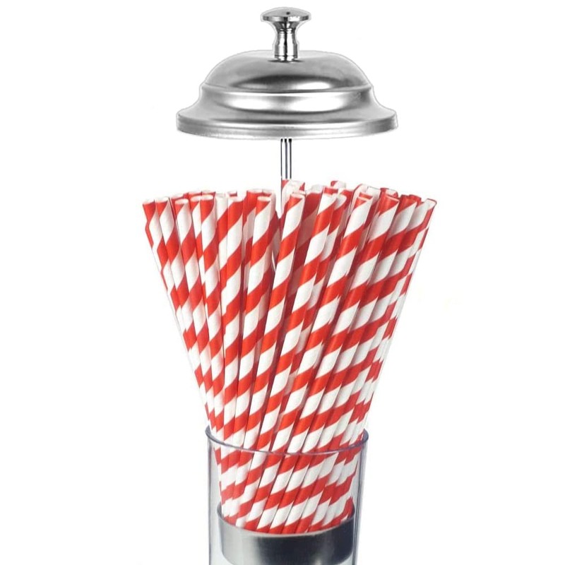 BarBits Plastic Straw Dispenser - Retro Drinking Straws Vintage Container