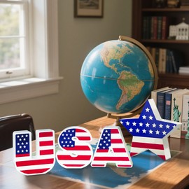 4Pcs Independence Day Table Decoration Patriotic Red White Blue Decor Star USA Table Centerpieces for Memorial Day 4th of July Dinner Room Decoration