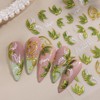 2 Sheets Spring Nail Art Stickers 5D Embossed with Peals