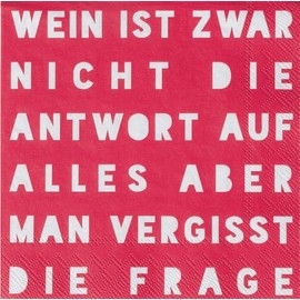 Räder Cocktail Napkin Wein ist zwar Nicht die Antwort