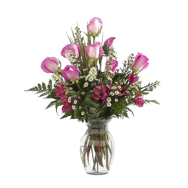 8" Glass Rose Vase (Case of 2) #999 By Oasis