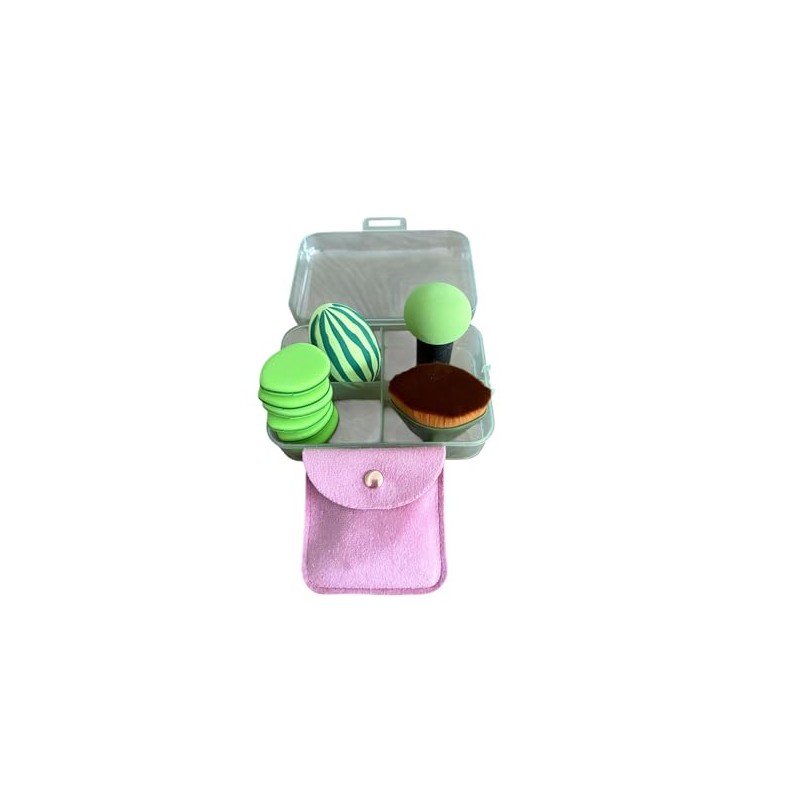 Set de 9 Esponjas de Maquillaje con Caja, Incluye 1