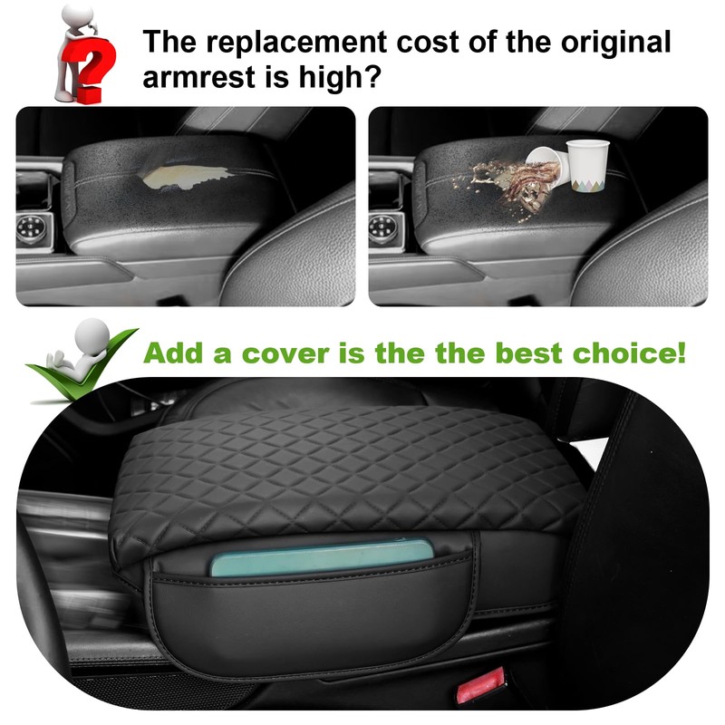 SDPVorn Center Console Cover for Nissan Pathfinder Armrest Cover Console