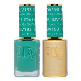 DND Diva Gel Polish Set, First Class Collection, UV/LED Gel Polish and Air Dry Nail Lacquer, Matching Chip-Free Polish Duo, 193 Hot Girl Walks, 0.5 Fl Oz