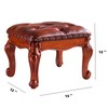 KIVSON Foot Stool Ottoman Foot Rest Microfiber Leather Upholstered Footstool