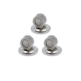 LiXiongBao 3 Pack Adjustable Self Strong Adhesive Stainless Steel Pen Holder Clips with Adjustable Spring Loop for Any Pen Markers, Art Pencils, Fine Point Dry Erase Markers in Home & Office