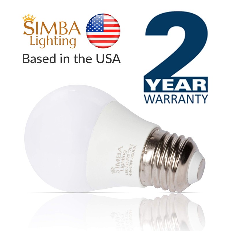 Simba Lighting LED A15 Refrigerator Light Bulbs (6-Pack) 4W 40W