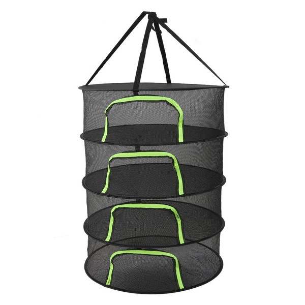 Cyrank Herb Drying Rack, 4/6 Layer Hanging Mesh Net for