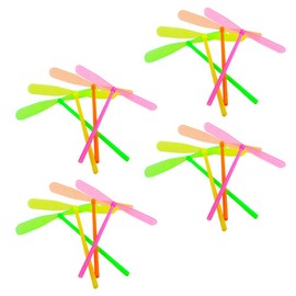 NUOBESTY 40 PCS Flying Dragonfly Dragonfly Hand Rub Propeller Flying Helicopter Great Party Favors Outdoor Flying Dragonfly for Kids, Random Color