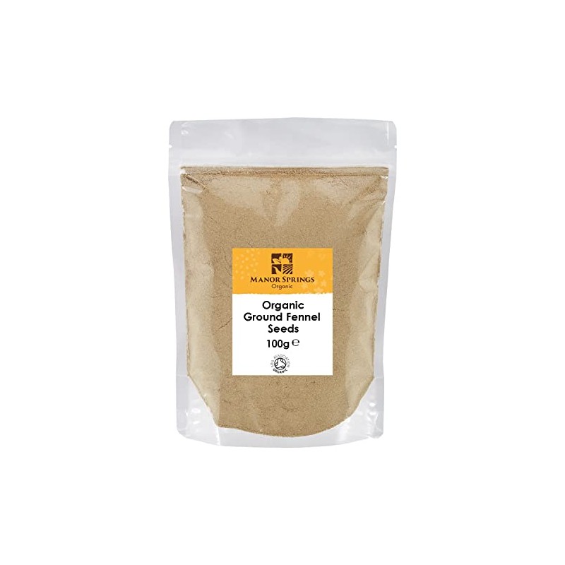 Organic Ground Fennel Seeds 100g by Manor Springs Organic
