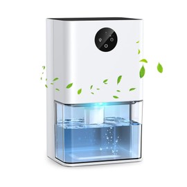 Dehumidifier, 1500ML (50 OZ) Small Dehumidifier for Home (300 Sq. Ft), Quiet with Auto Shut Off, Ideal for Bedroom Bathroom RV Closet