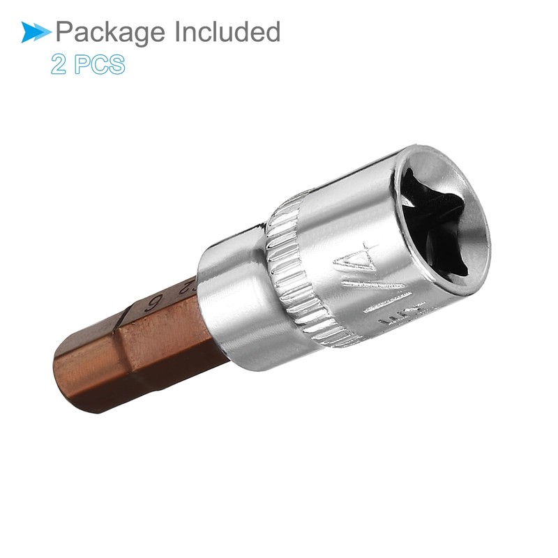CoCud Hex Bit Socket, Metric 6mm Bit 1/4" Drive 1.5"