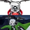LENJIEMT Dirt Bike LED Headlight with White Bezel, 2000LM Front