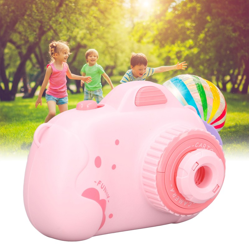 Kids Music Camera Pink Cute Adjustable Puzzle Kids Cartoon Projection