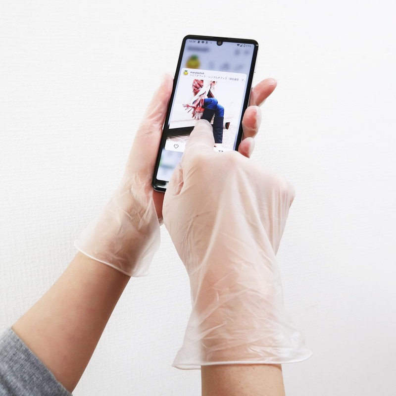 [Tetote] プラスチック手袋 介護 M 100枚入 1箱 【1枚づつ取り出しやすい】 PVCグローブ 使い捨て手袋 パウダーフリー