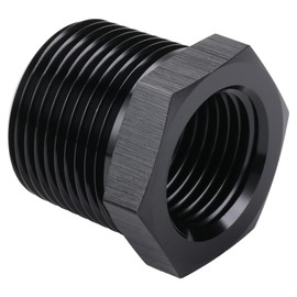 Podavelle 3/4 NPT Male to 1/2 NPT Female Bushing Reducer Adapter Fitting Aluminum Black