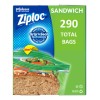 Ziploc Bolsas de Plástico Reutilizables Ziploc para Sándwich con Pestañas