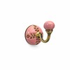 Hand Painted Pink Ceramic Coat and Wall Hook Decorative Towel