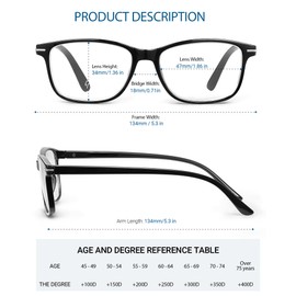 JOLISU 4 Pack Reading Glasses Men Women Spring Hinges Comfortable Glasses for Reading,1.00