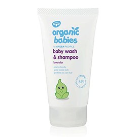 Green People Organic Babies Lavender Baby Wash & Shampoo 150ml | Natural & Organic Baby Bath Products | Lavender Scented Baby Bubble Bath | SLS Free & Paraben Free | Vegan, Cruelty Free