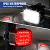 WORKPRO Bike Lights Set [8+13 Modes], Rechargeable Bicycle Light Set