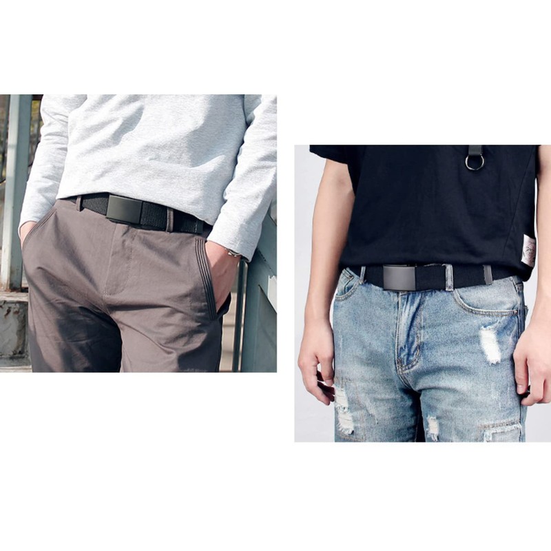 Gelante Fully Adjustable Canvas Web Belt with Black Flip Top