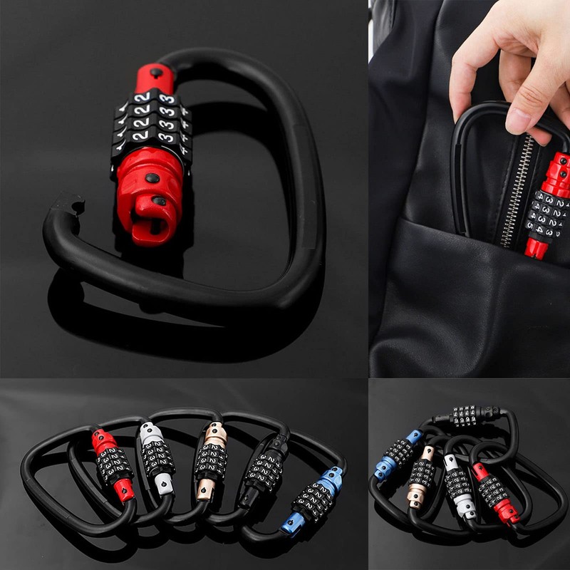 DOKEEP Carabiner Anti-Theft Heavy Duty Free-Setting D-Lock Dial Type Carabiner